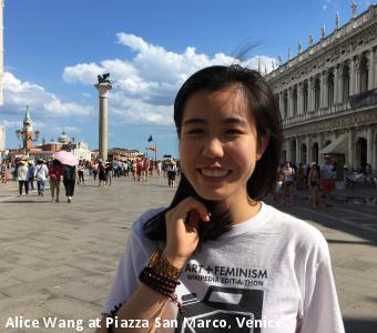 Alice Wang at Piazza San Marco, Venice.