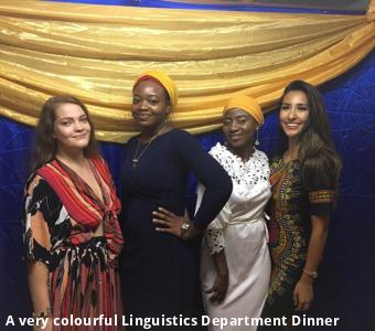 A very colourful Linguistics Department Dinner